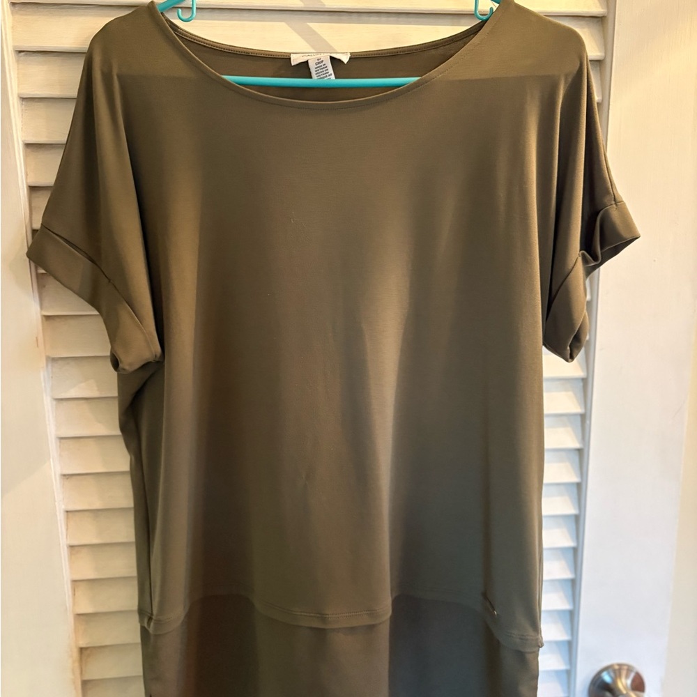 Calvin Klein Khaki Short Sleeve Top